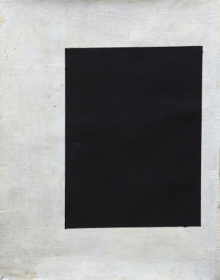 44- Rectangle noir- juillet 2022- tempera sur toile-44x34 cm