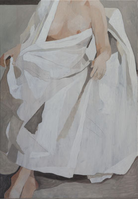 16- Drapé - avril 2020- tempera et huile sur toile-70 x100 cm
