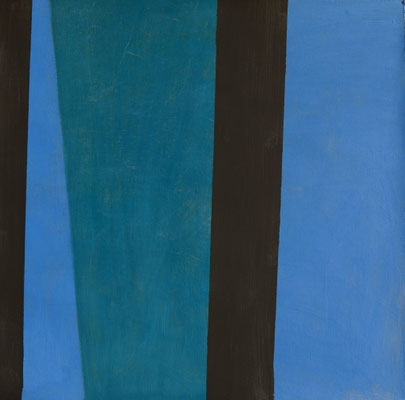 57- Bleu sulfate, bleu, ombre- mai 2014- Bleu sulfate et tempera sur toile-48x49cm