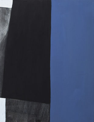 40-Noir bleu  - juillet 2019- tempera sur bois-35x27 cm