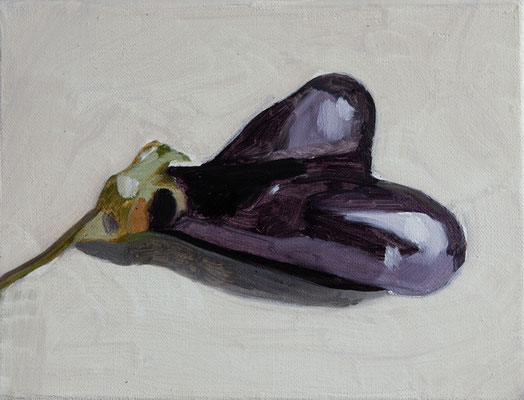 8-La siamoise, septembre 2024, huile sur toile, 18x24cm