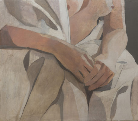 23-Les mains d'Anne - mai 2020- Huile et tempera sur toile-70x80cm