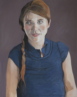 19-Anne à la robe sage - mai 2020-huile et tempera sur toile-100x80cm