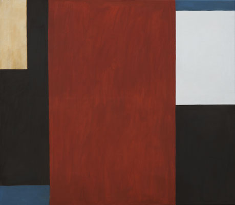 22-Rouge, brun , bleu - juillet 2020-140x160cm