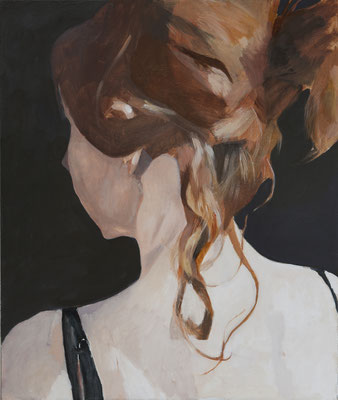 15-La nuque de Sidonie - fevrier 2022- huile sur toile-65x55cm
