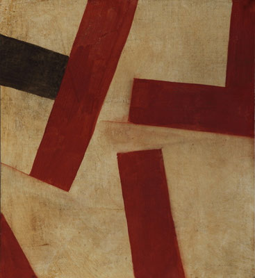 101-Batons rouges-nov 2013-tempera sur toile-43x39cm