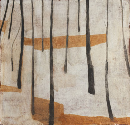 36-Forêt- juillet 2019- tempera sur toile-42x41 cm