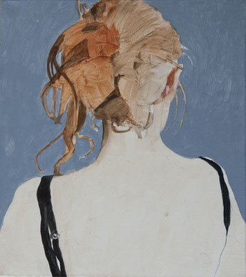 17-La nuque de Sidonie 3- fevrier 2022- huile sur toile-45x40cm