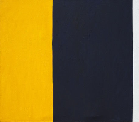 21-Jaune et bleu nuit- 27 mars 2019- tempera sur toile-140x160cm