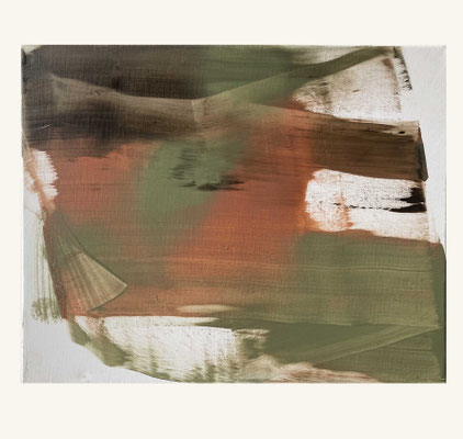 68- Rouge et vert-sept 2022- huile sur toile-40x50cm