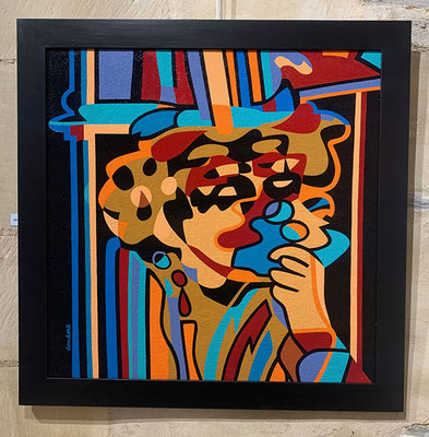 Gavroche. Acrylique sur toile maroufllé bois. 81 x 81 cm