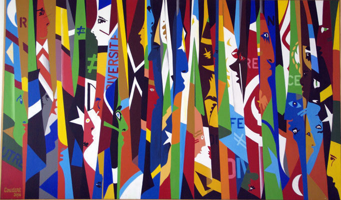 Diversités. Acrylique sur toile. Collection privée.