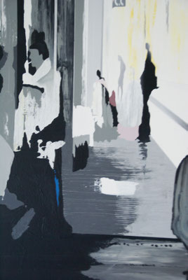 La gare Saint Laud. Acrylique sur toile. Collection privée.