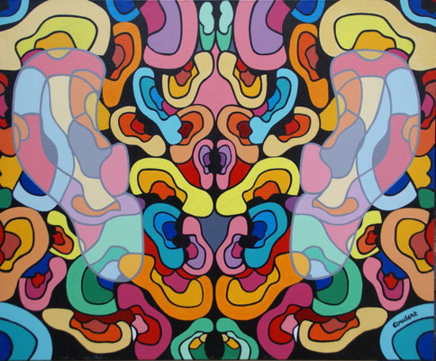 Nid d'espions 03. Acrylique sur toile. 60 x 73 cm