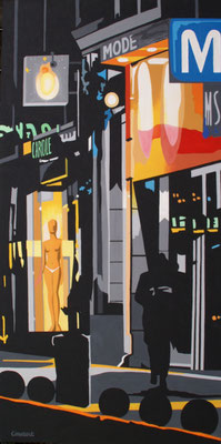 Rue d'Alsace. Acrylique sur toile. Collection privée.