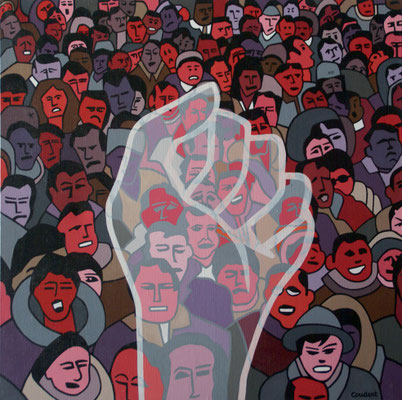 Maïdan et nous. Acrylique sur toile. Collection privée.