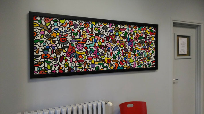 Acrylique sur bois pour la société Stevtiss France.