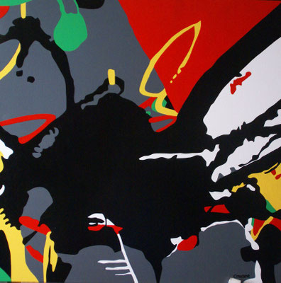 Abstraction 08. Acrylique sur toile. 90 x 90 cm. 900 €