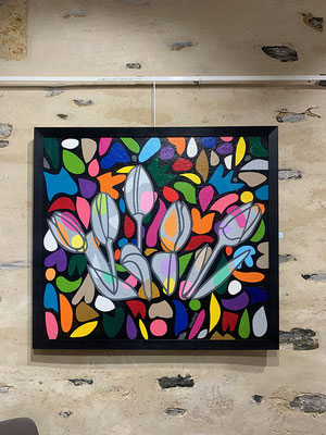 Un coin de Hollande. Acrylique sur bois. 97 x 107 cm