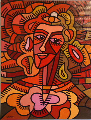 Irma la rousse. Acrylique sur toile. 89 x 116 cm. 1030 €