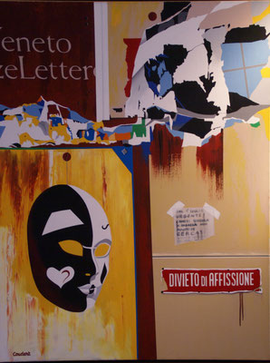Divieto di affisione. Acrylique sur toile. Collection privée
