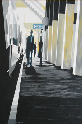 Direction Paris. Acrylique sur toile. Collection privée.