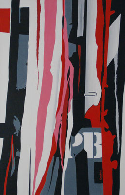Pense-bête. Acrylique sur toile.65 x 99 cm. 650 €