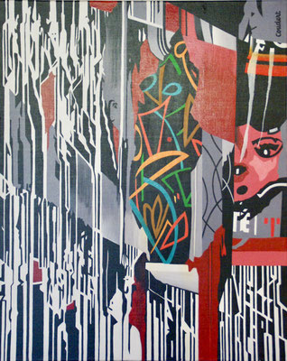 Graffitis. Acrylique sur toile. 65 x 81 cm. 600 €