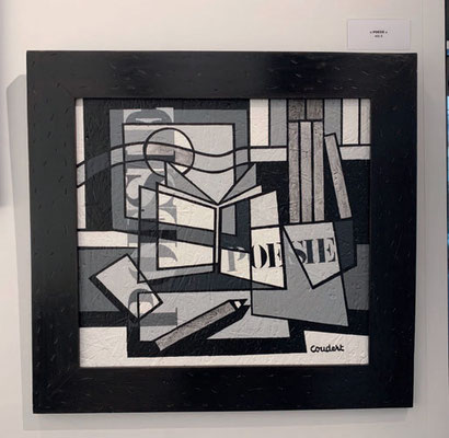 Poésie. Acrylique sur bois. 58 x 62 cm. Collection privée