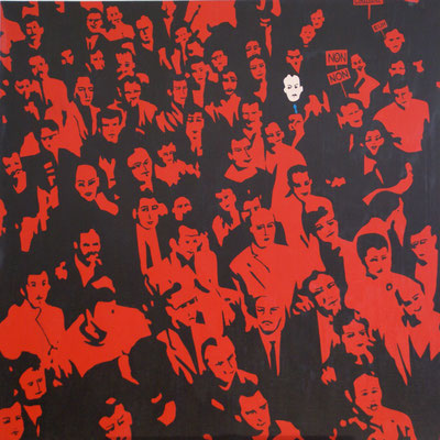 Patron égaré dans le syndicalisme. Acrylique sur toile. Collection privée.