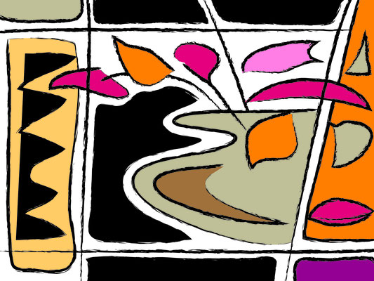 Le compotier. Acrylique sur toile. 89 x 117 cm. 1000 €