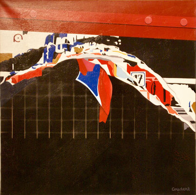 Panneau noir. Acrylique sur toile. Collection privée.