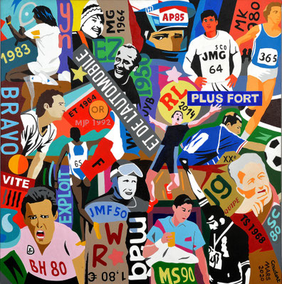 Triptyque. Acrylique sur toile. 80 x 240 cm. Collection privée