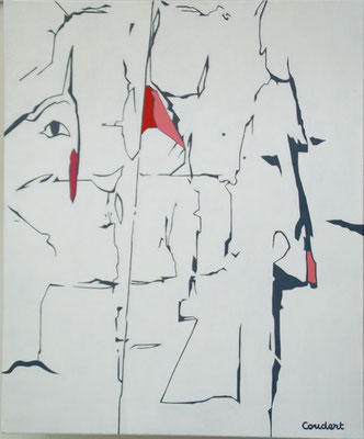 La bande des 4. Acrylique sur toile. 54 x 65 cm. Collection privée