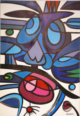 Peur. Acrylique sur toile. 81 x 116 cm.