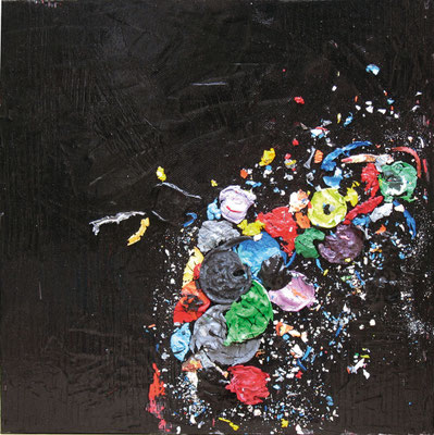 Planète de restes. Acrylique sur toile. Collection privée.