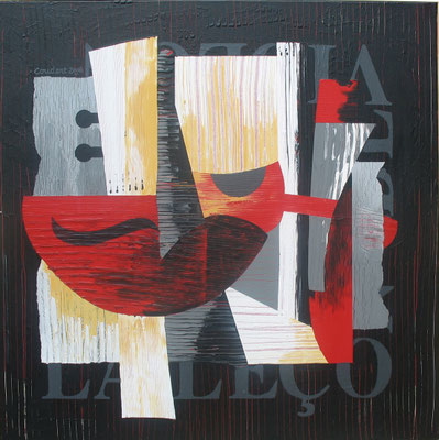 La première leçon de violon. Acrylique sur toile. Collection privée.