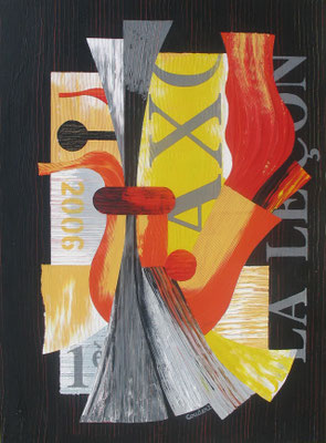 La leçon de saxo. Acrylique sur toile. Collection privée.