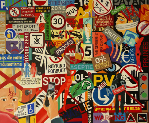 Le monde libre. Acrylique sur toile. Collection privée.