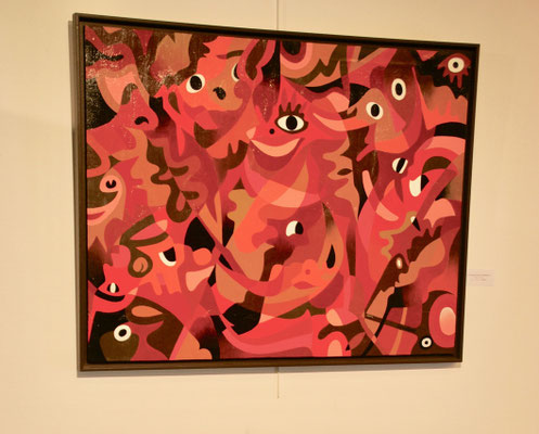 Composition automnale. Acrylique sur bois. 91 x 119 cm.1100 €