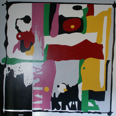 Grande abstraction 01. Acrylique sur toile. 150 x 150 cm. 2250 €