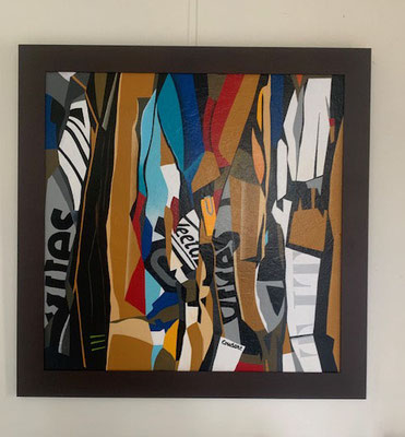 Emballages 7. Acrylique sur toile marouflée bois. 76 x 76 cm. 680 €