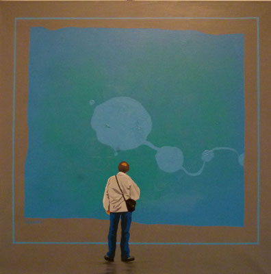 6ème étage salle 3. Acrylique sur toile. 90 x 90 cm. 900 €