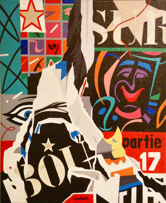 La boum. Acrylique sur toile. 50 x 60 cm. 300 €