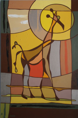 La sentinelle. Acrylique sur toile. Collection privée.