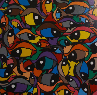 Nid d'espions. Acrylique sur toile. Collection privée.