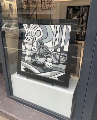 Se faire un canard. Acrylique sur bois. 83 x 83 cm. 750 €