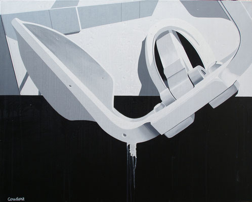 Un peintre qui fait couler beaucoup d'ancres. Acrylique sur toile. 73 x 92 cm. 730 €