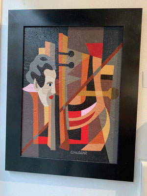 Le chef d'orchestre. Acrylique sur bois. 39 x 48 cm. 390 €