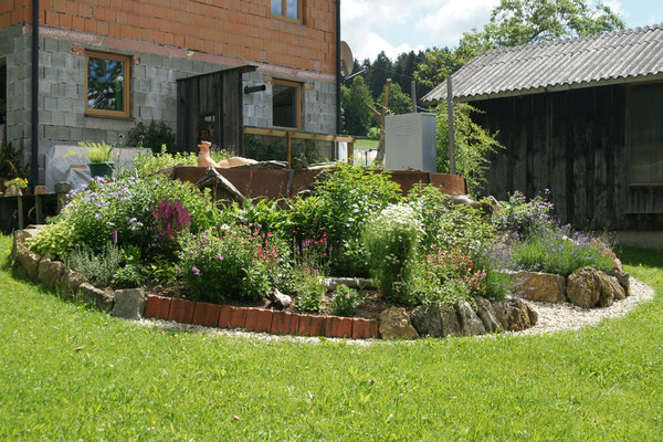 Neu: Steingarten mit Alteisen, Wurzeln...
